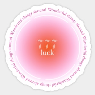 777 Luck Angel Number Sticker